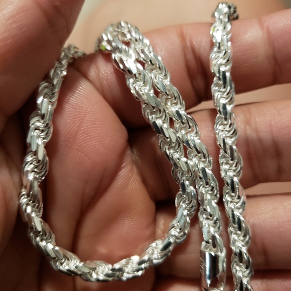 Silver rope necklace - Picture 3 of 4